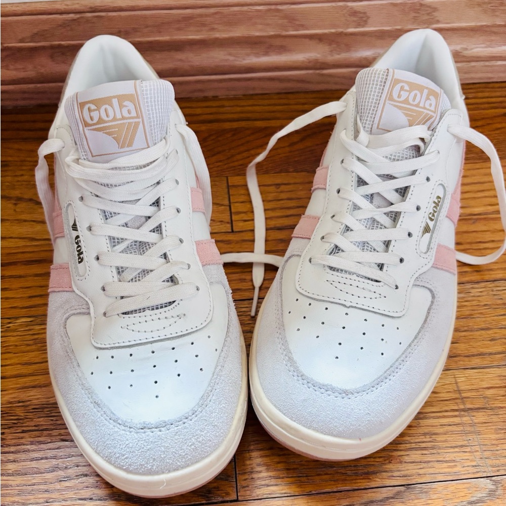 Gola Women's Hawk White and Pink Sneakers